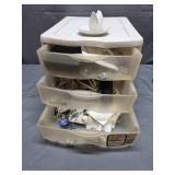 Costume Jewelry & 3 Plastic Drawers System