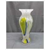 Murano Style Tall Glass Vase