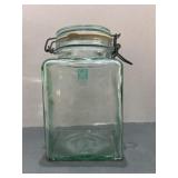 Hermetic SEV Green Tint glass Jar/Canister Made