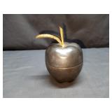 Silver plate apple trinket box