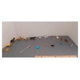 Miniature glass dogs cats spun glass