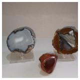 3 beautiful examples of different agates