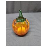 Joe Rice 1994 Orange Art Glass Paperweight