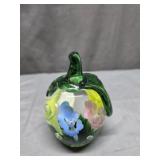 Joe Rice 2004 Signed Apple Paperweight w/ Pastel