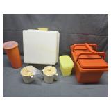 Vtg Tupperware: Carry All w/ Handke, Creamer &