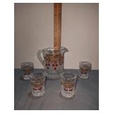 Mosser cherry cable thumbprint glass