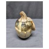 Joe Rice 2004 Tan/Cream Pumpkin Glass Paperweight