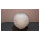 White hob nail lamp shade 3 .5 in circle