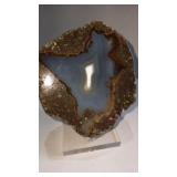 banded agate with moss inclusions 1.72 lbs. 4.5 x