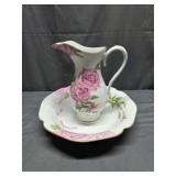 Franklin Mint Givenchy Rose Pitcher & Basin,