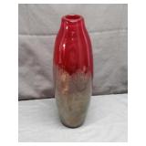 Heavy art glass 14 in vase