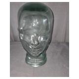 Blue-Green Glass Mannequin Head