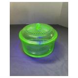 Green Uranium lid candy Dish