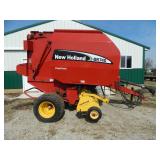 New Holland BR740 round baler crop cutter, netwrap, Xtra sweep, bale ramp