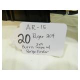 #20 A.R-15 Ruger 204 3x9 Burris scope w/ range finder