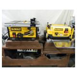 Dewalt table saw, Dewalt thickness planer
