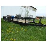 Tandom axle 12' bumper pull utility trailer