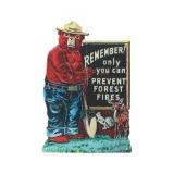 Smokey The Bear Embossed Polychrome Sign