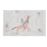 1890-1899 Original Blemmingham Indian Ledger Art