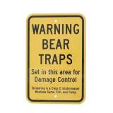 Warning Bear Trap Montana Game, Fish, & Parks Sign