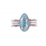 Navajo G. Livingston Sterling & Turquoise Bracelet