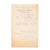 1881 Tombstone Anheuser-Busch Letter