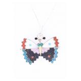 Zuni Sterling & Multi-Stone Butterfly Necklace