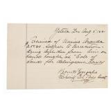 1881 El Paso Sheriff Delinquent Taxes Receipt