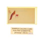 Sheriff Pat Garrett Calling Card, c. 1880 to 1906