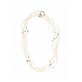 Multi-strand River Pearl & Multi-stone Necklace