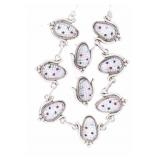 Zuni T.E.B. Sterling & Mother of Pearl Necklace