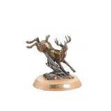 Con Williams "Whitetail" Bronze Sculpture c. 1994