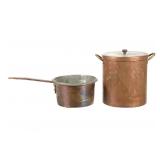 Copper Dovetail Cooking Pot Pair c. 1890-1920