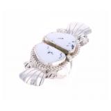 Navajo C. Tsosie Sterling & White Buffalo Ring