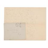 Rare Mollie Fly Letter re: Sonora Earthquake 1887