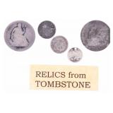 Tombstone Found 19th C. Seated Liberty Coins