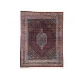 Vintage Herati Pattern Antique Indian Wool Rug