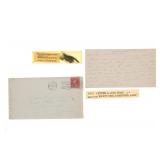 Wyatt Earp Signed Josephine Earp John Flood Letter