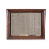 RARE 1792 Columbian Centinel. Washington Act Paper