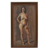 William F. Draper (1912-2003) Nude Oil On Canvas