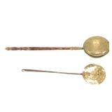 Ca. 18th C. Brass Continental Bed Warmer & Scoop