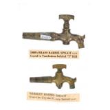 Crystal Palace & T-Hill Brass Barrel Spigots (2)