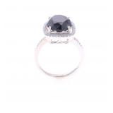 GGA Elegant 6.54 CTW Black Diamond Ring