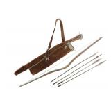 19th-Cent. Comanche Bowcase, Quiver, Arrows & Bow