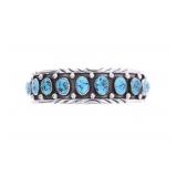 Navajo Rose Castillo Sterling & Turquoise Bracelet