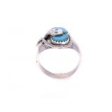 Effie Calavaza Sterling Silver Turquoise Ring