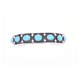 Navajo Rose Castillo Sterling & Turquoise Bracelet