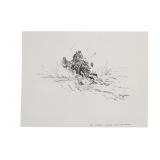 Custer Little Bighorn Original Drawing by Powell