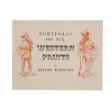 Rare "Portfolio Of Six Western Prints", Remington