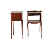 19th C French Chevet & Hepplewhite Side Tables